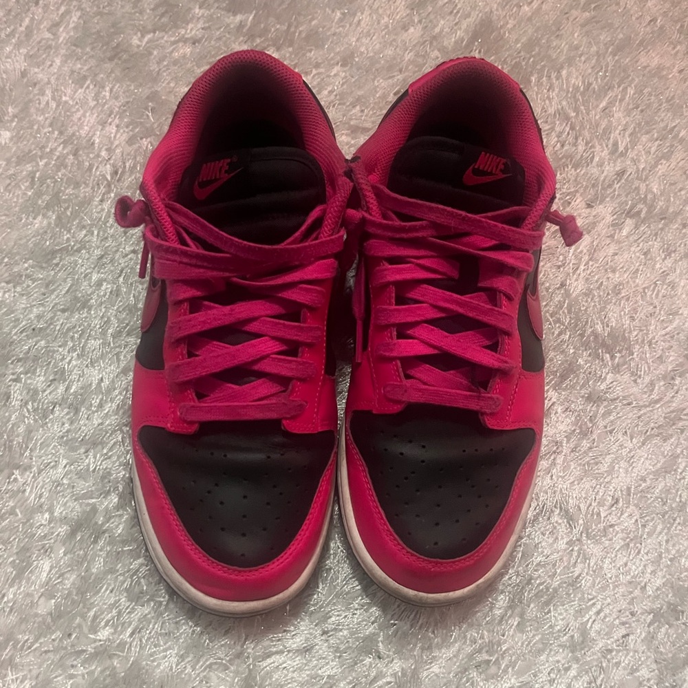 Pink and White Sneakers Nike dunk